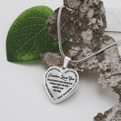 Grandma Loves You Heart Necklace