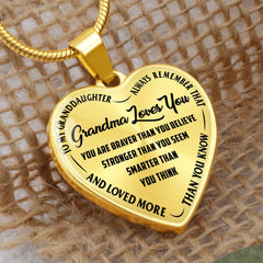 Grandma Loves You Heart Necklace