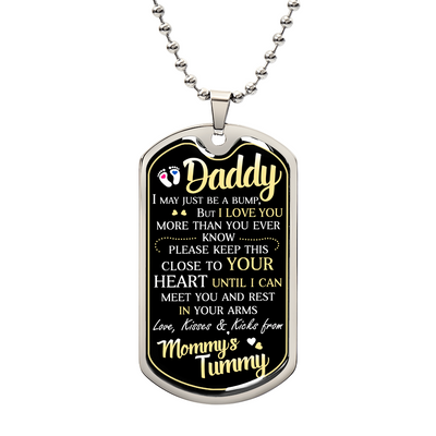 Dad to Be Dog Tag Necklace