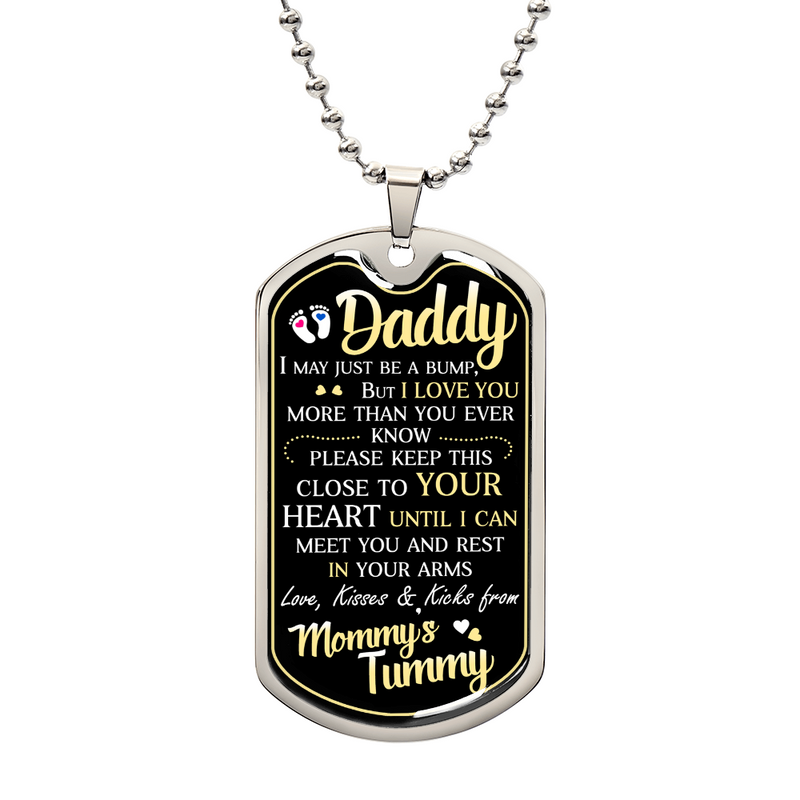 Dad to Be Dog Tag Necklace