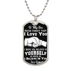 Believe in Yourself Dog Tag Necklace