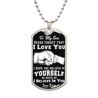 Believe in Yourself Dog Tag Necklace
