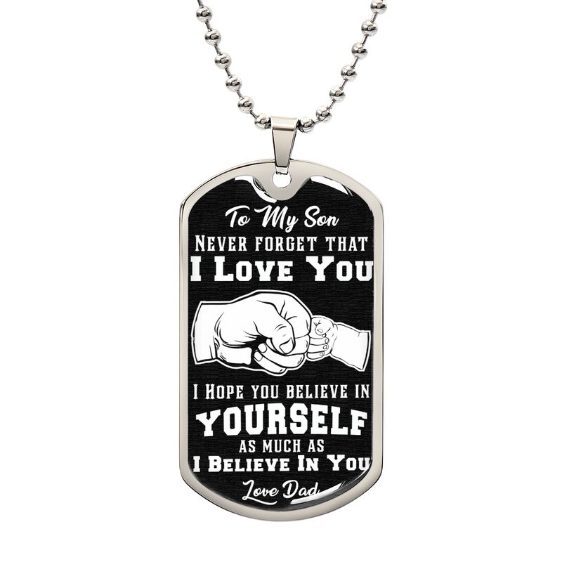 Believe in Yourself Dog Tag Necklace