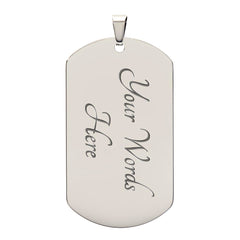 My Badass Granddaughter Personalized Dog Tag Necklace