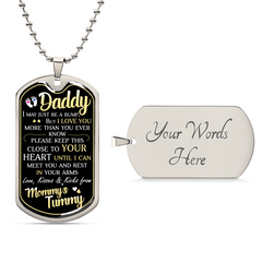 Dad to Be Dog Tag Necklace
