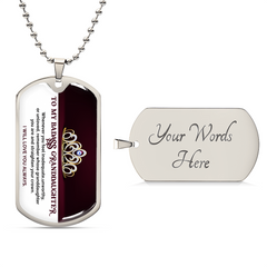 My Badass Granddaughter Personalized Dog Tag Necklace