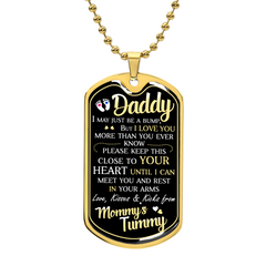Dad to Be Dog Tag Necklace