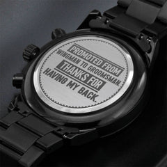 Groomsman Promoted from Wingman Men's Watch