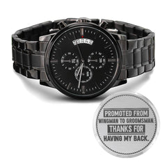 Groomsman Promoted from Wingman Men's Watch