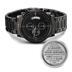Whoever Wants to Be a Leader Mark 10:43 Personalized Watch