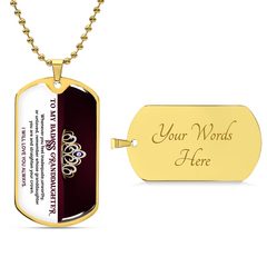 My Badass Granddaughter Personalized Dog Tag Necklace