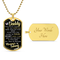 Dad to Be Dog Tag Necklace
