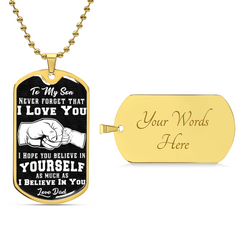 Believe in Yourself Dog Tag Necklace