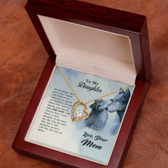 Old Wolf Forever Love Heart Necklace