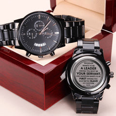 Whoever Wants to Be a Leader Mark 10:43 Personalized Watch
