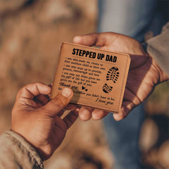 To My Stepdad Gift of Life Leather Wallet