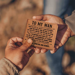 To My Man Inspiration Leather Wallet