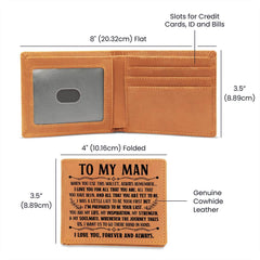 To My Man Inspiration Leather Wallet