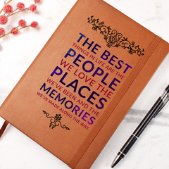 People, Places, Memories Vegan Leather Journal