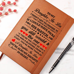 To My Daughter-in-Law Honor Vegan Leather Journal