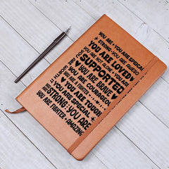You Are a Fighter Vegan Leather Journal
