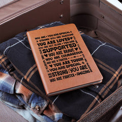 You Are a Fighter Vegan Leather Journal