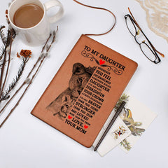 To My Daughter Lion Crown Vegan Leather Journal