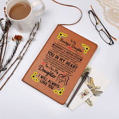 To My Daughter Proud Vegan Leather Journal