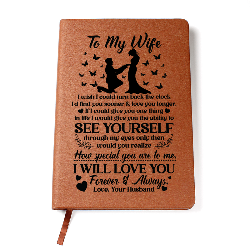 To My Wife Sooner Vegan Leather Journal