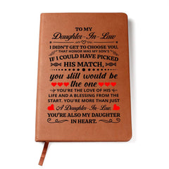 To My Daughter-in-Law Honor Vegan Leather Journal