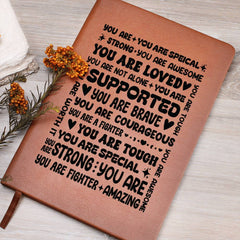 You Are a Fighter Vegan Leather Journal