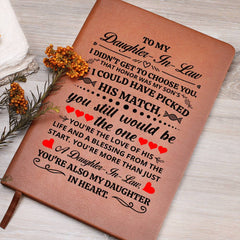 To My Daughter-in-Law Honor Vegan Leather Journal