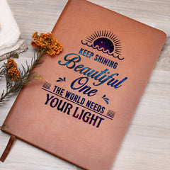 Keep Shining Vegan Leather Journal