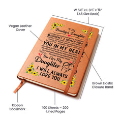 To My Daughter Proud Vegan Leather Journal