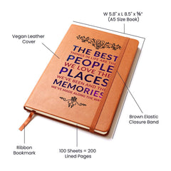 People, Places, Memories Vegan Leather Journal