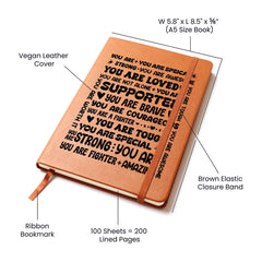 You Are a Fighter Vegan Leather Journal