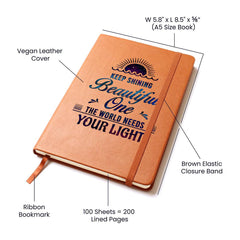 Keep Shining Vegan Leather Journal