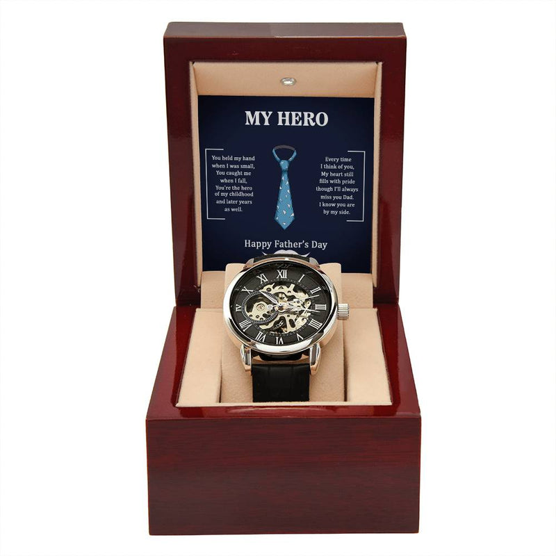 My Hero Dad Openwork Automatic Watch