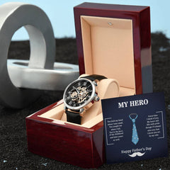 My Hero Dad Openwork Automatic Watch