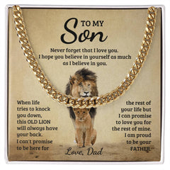 Never Forget Cuban Link Chain
