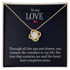 To My Love Love Knot Necklace
