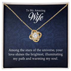 To My Amazing Wife Love Knot Necklace