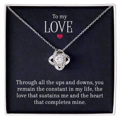To My Love Love Knot Necklace