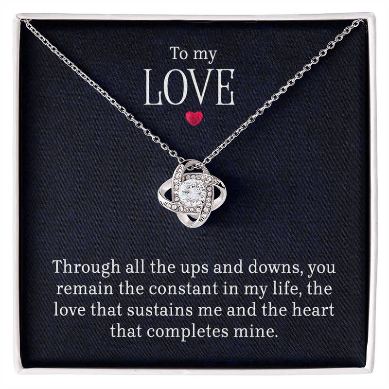 To My Love Love Knot Necklace