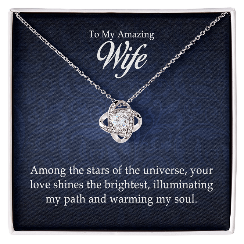 To My Amazing Wife Love Knot Necklace