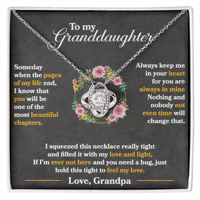 Keep Me in Your Heart Love Knot Necklace