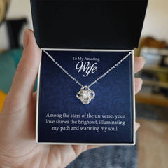 To My Amazing Wife Love Knot Necklace