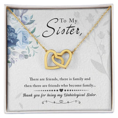 To My Sister Interlocking Hearts Necklace