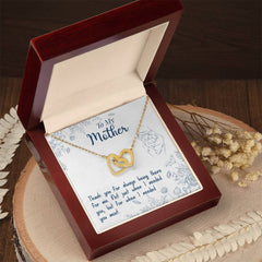 Thank You for Always Being There Interlocking Hearts Necklace