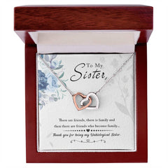 To My Sister Interlocking Hearts Necklace
